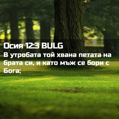 Picture 02 - Осия 12:3 BULG - В утробата той хвана - Bible Verse Picture