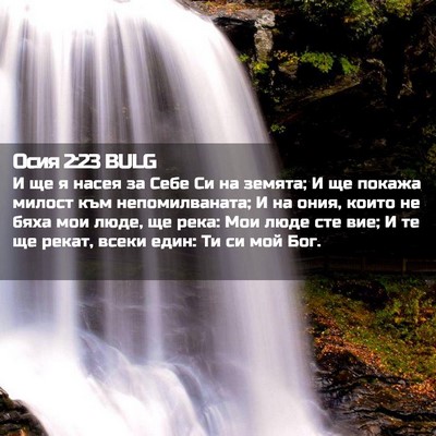 Picture 02 - Осия 2:23 BULG - И ще я насея за Себе Си на - Bible Verse Picture