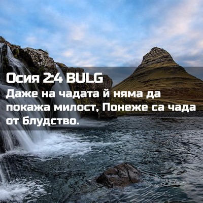 Picture 02 - Осия 2:4 BULG - Даже на чадата й няма да - Bible Verse Picture