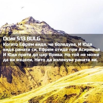 Picture 02 - Осия 5:13 BULG - Когато Ефрем видя, че - Bible Verse Picture