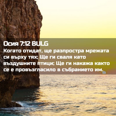Picture 02 - Осия 7:12 BULG - Когато отидат, ще - Bible Verse Picture
