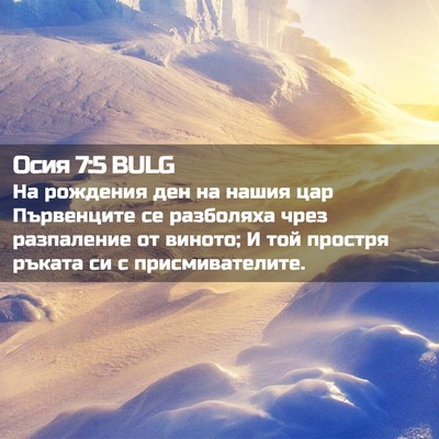 Picture 02 - Осия 7:5 BULG - На рождения ден на нашия - Bible Verse Picture