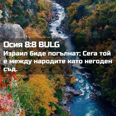 Picture 02 - Осия 8:8 BULG - Израил биде погълнат; Сега - Bible Verse Picture