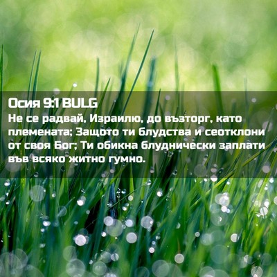 Picture 02 - Осия 9:1 BULG - Не се радвай, Израилю, до - Bible Verse Picture