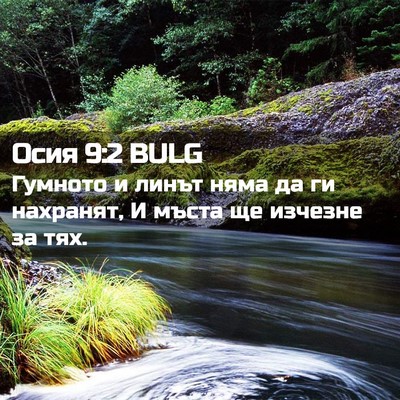 Picture 02 - Осия 9:2 BULG - Гумното и линът няма да ги - Bible Verse Picture