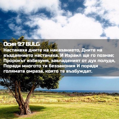 Picture 02 - Осия 9:7 BULG - Настанаха дните на - Bible Verse Picture