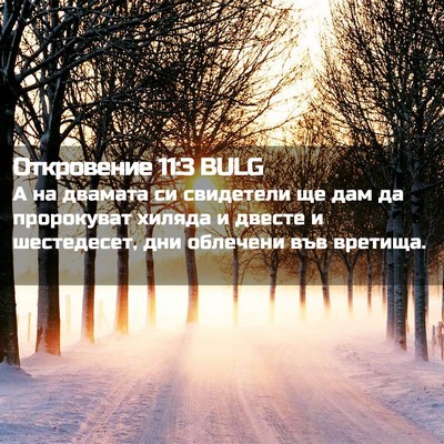 Picture 02 - Откровение 11:3 BULG - А на двамата си свидетели - Bible Verse Picture