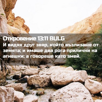 Picture 02 - Откровение 13:11 BULG - И видях друг звяр, който - Bible Verse Picture