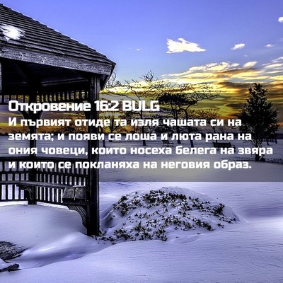 Picture 02 - Откровение 16:2 BULG - И първият отиде та изля - Bible Verse Picture