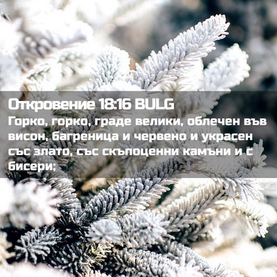 Picture 02 - Откровение 18:16 BULG - Горко, горко, граде велики, - Bible Verse Picture