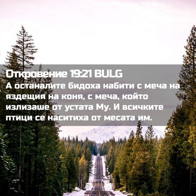 Picture 02 - Откровение 19:21 BULG - А останалите бидоха набити - Bible Verse Picture