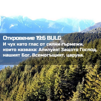 Picture 02 - Откровение 19:6 BULG - И чух като глас от силни - Bible Verse Picture