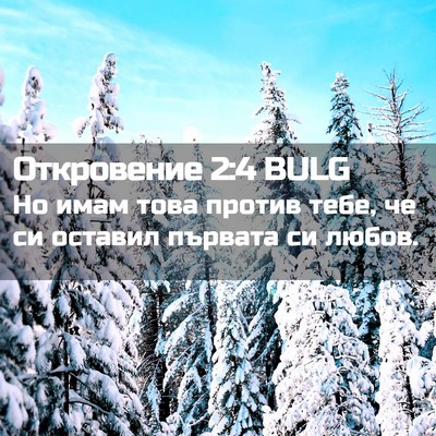 Picture 02 - Откровение 2:4 BULG - Но имам това против тебе, - Bible Verse Picture