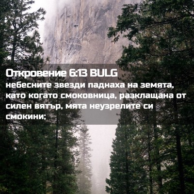 Picture 02 - Откровение 6:13 BULG - небесните звезди паднаха - Bible Verse Picture