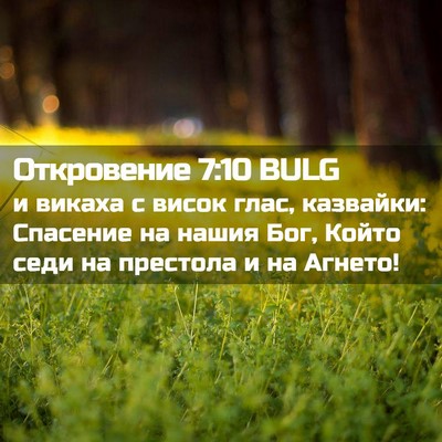 Picture 02 - Откровение 7:10 BULG - и викаха с висок глас, - Bible Verse Picture