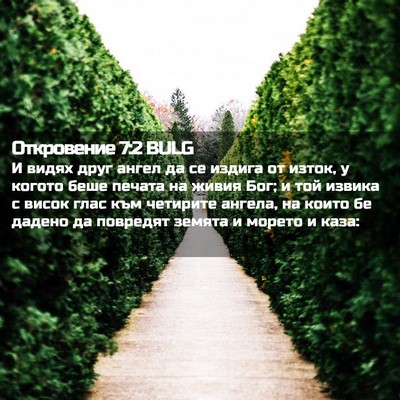 Picture 02 - Откровение 7:2 BULG - И видях друг ангел да се - Bible Verse Picture