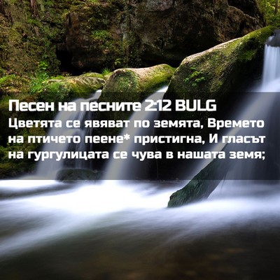 Picture 02 - Песен на песните 2:12 BULG - Цветята се явяват по - Bible Verse Picture