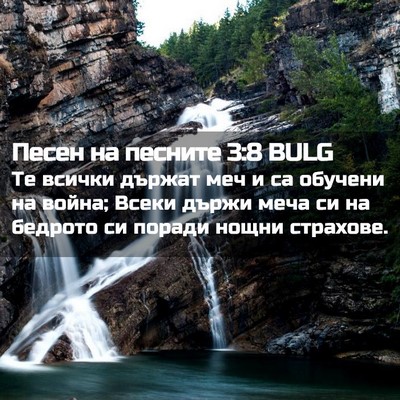 Picture 02 - Песен на песните 3:8 BULG - Те всички държат меч и са - Bible Verse Picture