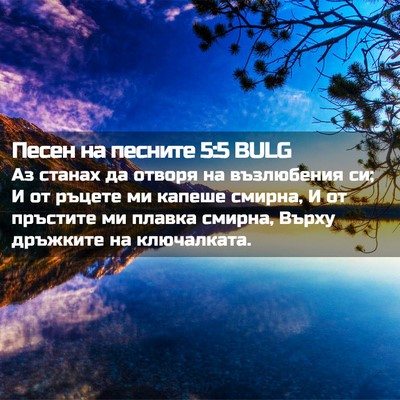 Picture 02 - Песен на песните 5:5 BULG - Аз станах да отворя на - Bible Verse Picture