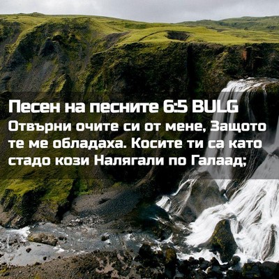 Picture 02 - Песен на песните 6:5 BULG - Отвърни очите си от мене, - Bible Verse Picture