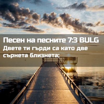Picture 02 - Песен на песните 7:3 BULG - Двете ти гърди са като две - Bible Verse Picture