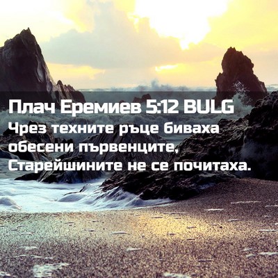 Picture 02 - Плач Еремиев 5:12 BULG - Чрез техните ръце биваха - Bible Verse Picture
