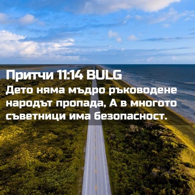 Picture 02 - Притчи 11:14 BULG - Дето няма мъдро ръководене - Bible Verse Picture