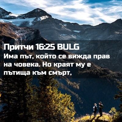 Picture 02 - Притчи 16:25 BULG - Има път, който се вижда - Bible Verse Picture