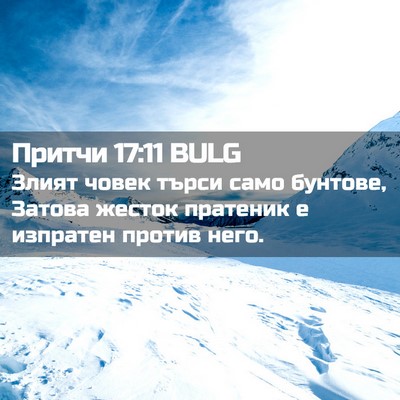 Picture 02 - Притчи 17:11 BULG - Злият човек търси само - Bible Verse Picture