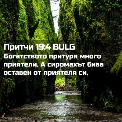 Picture 02 - Притчи 19:4 BULG - Богатството притуря много - Bible Verse Picture