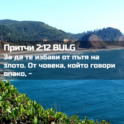 Picture 02 - Притчи 2:12 BULG - За да те избави от пътя на - Bible Verse Picture