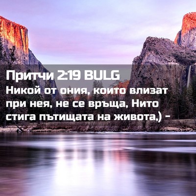 Picture 02 - Притчи 2:19 BULG - Никой от ония, които влизат - Bible Verse Picture