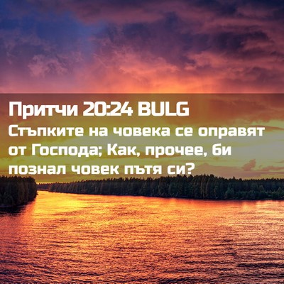 Picture 02 - Притчи 20:24 BULG - Стъпките на човека се - Bible Verse Picture