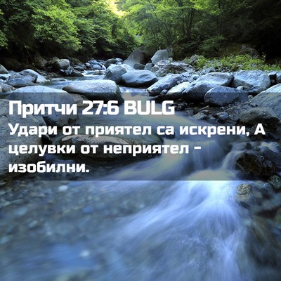 Picture 02 - Притчи 27:6 BULG - Удари от приятел са - Bible Verse Picture