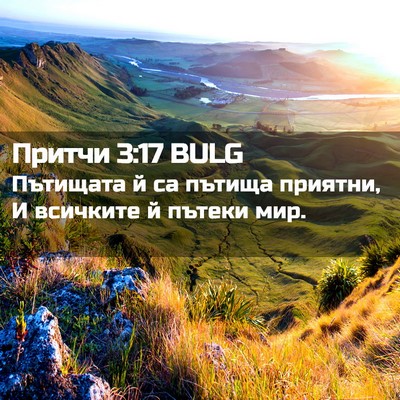 Picture 02 - Притчи 3:17 BULG - Пътищата й са пътища - Bible Verse Picture