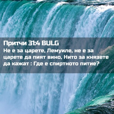 Picture 02 - Притчи 31:4 BULG - Не е за царете, Лемуиле, не - Bible Verse Picture