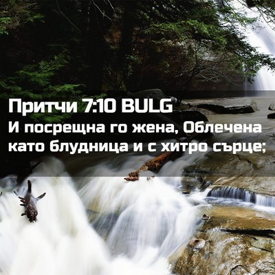 Picture 02 - Притчи 7:10 BULG - И посрещна го жена, - Bible Verse Picture