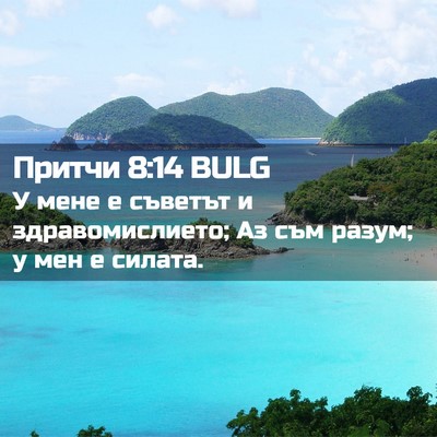 Picture 02 - Притчи 8:14 BULG - У мене е съветът и - Bible Verse Picture