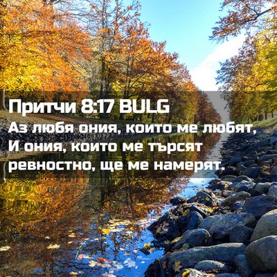 Picture 02 - Притчи 8:17 BULG - Аз любя ония, които ме - Bible Verse Picture