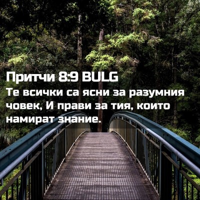 Picture 02 - Притчи 8:9 BULG - Те всички са ясни за - Bible Verse Picture