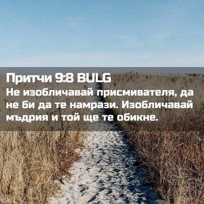 Picture 02 - Притчи 9:8 BULG - Не изобличавай - Bible Verse Picture
