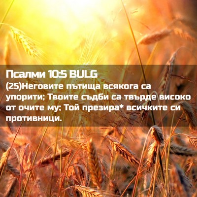 Picture 02 - Псалми 10:5 BULG - (25)Неговите пътища всякога - Bible Verse Picture