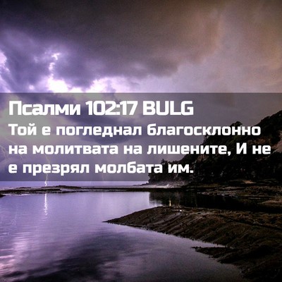 Picture 02 - Псалми 102:17 BULG - Той е погледнал - Bible Verse Picture