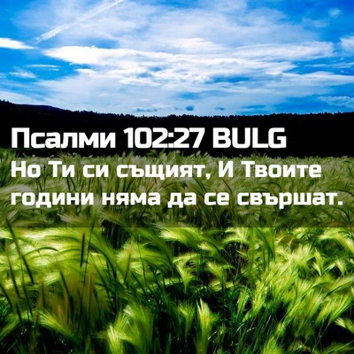 Picture 02 - Псалми 102:27 BULG - Но Ти си същият, И Твоите - Bible Verse Picture