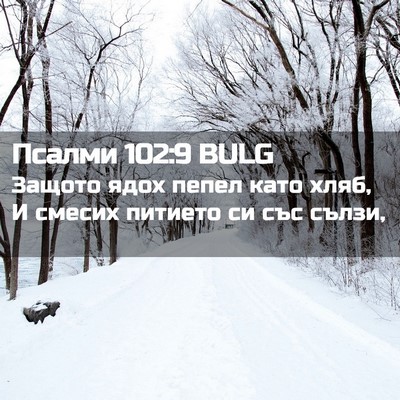 Picture 02 - Псалми 102:9 BULG - Защото ядох пепел като - Bible Verse Picture