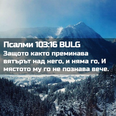 Picture 02 - Псалми 103:16 BULG - Защото както преминава - Bible Verse Picture