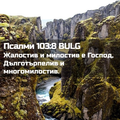 Picture 02 - Псалми 103:8 BULG - Жалостив и милостив е - Bible Verse Picture