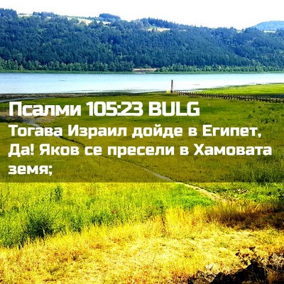 Picture 02 - Псалми 105:23 BULG - Тогава Израил дойде в - Bible Verse Picture