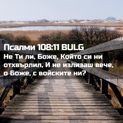 Picture 02 - Псалми 108:11 BULG - Не Ти ли, Боже, Който си ни - Bible Verse Picture