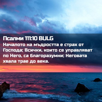 Picture 02 - Псалми 111:10 BULG - Началото на мъдростта е - Bible Verse Picture